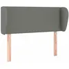 vidaXL Tête de lit avec oreilles Gris foncé 83x23x78/88 cm Tissu