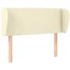 vidaXL Tête de lit avec oreilles Crème 103x23x78/88 cm Similicuir