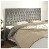 vidaXL Têtes de lit 4 pcs Gris clair 100x7x78/88 cm Velours