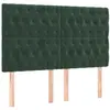 vidaXL Têtes de lit 4 pcs Vert foncé 72x7x78/88 cm Velours