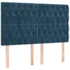 vidaXL Têtes de lit 4 pcs Bleu foncé 72x7x78/88 cm Velours
