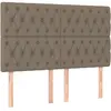 vidaXL Têtes de lit 4 pcs Taupe 72x7x78/88 cm Tissu