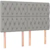 vidaXL Têtes de lit 4 pcs Gris clair 80x7x78/88 cm Tissu
