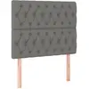 vidaXL Têtes de lit 2 pcs Gris foncé 100x7x78/88 cm Tissu