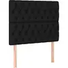 vidaXL Têtes de lit 2 pcs Noir 100x7x78/88 cm Tissu