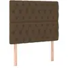 vidaXL Têtes de lit 2 pcs Marron Foncé 100x7x78/88 cm Tissu