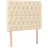 vidaXL Têtes de lit 2 pcs Crème 100x7x78/88 cm Tissu