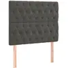 vidaXL Têtes de lit 2 pcs Gris foncé 100x7x78/88 cm Velours