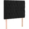 vidaXL Têtes de lit 2 pcs Noir 100x7x78/88 cm Velours