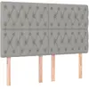 vidaXL Têtes de lit 4 pcs Gris clair 90x7x78/88 cm Tissu