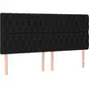 vidaXL Têtes de lit 4 pcs Noir 90x7x78/88 cm Tissu
