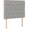 vidaXL Têtes de lit 2 pcs Gris clair 90x7x78/88 cm Tissu