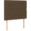vidaXL Têtes de lit 2 pcs Marron Foncé 90x7x78/88 cm Tissu