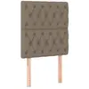 vidaXL Têtes de lit 2 pcs Taupe 90x7x78/88 cm Tissu