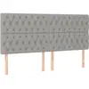 vidaXL Têtes de lit 4 pcs Gris clair 100x7x78/88 cm Tissu