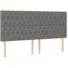 vidaXL Têtes de lit 4 pcs Gris foncé 100x7x78/88 cm Tissu
