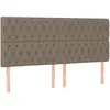 vidaXL Têtes de lit 4 pcs Taupe 100x7x78/88 cm Tissu