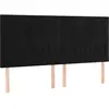 vidaXL Têtes de lit 4 pcs Noir 100x5x78/88 cm Velours