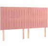 vidaXL Têtes de lit 4 pcs Rose 100x5x78/88 cm Velours