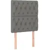 vidaXL Têtes de lit 2 pcs Gris foncé 80x7x78/88 cm Tissu