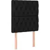 vidaXL Têtes de lit 2 pcs Noir 80x7x78/88 cm Tissu