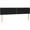 vidaXL Têtes de lit 4 pcs Noir 100x5x78/88 cm Tissu