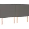 vidaXL Têtes de lit 4 pcs Gris 90x5x78/88 cm Similicuir