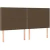vidaXL Têtes de lit 4 pcs Marron Foncé 90x5x78/88 cm Tissu