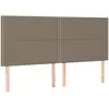 vidaXL Têtes de lit 4 pcs Taupe 90x5x78/88 cm Tissu