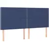 vidaXL Têtes de lit 4 pcs Bleu 90x5x78/88 cm Tissu