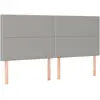 vidaXL Têtes de lit 4 pcs Gris clair 90x5x78/88 cm Tissu