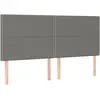 vidaXL Têtes de lit 4 pcs Gris clair 90x5x78/88 cm Tissu