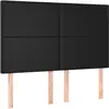 vidaXL Têtes de lit 4 pcs Noir 80x5x78/88 cm Similicuir