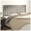 vidaXL Têtes de lit 4 pcs Gris clair 90x5x78/88 cm Velours