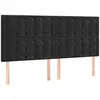 vidaXL Têtes de lit 4 pcs Noir 80x5x78/88 cm Velours