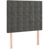 vidaXL Têtes de lit 2 pcs Gris foncé 90x5x78/88 cm Velours