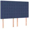 vidaXL Têtes de lit 4 pcs Bleu 72x5x78/88 cm Tissu