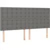 vidaXL Têtes de lit 4 pcs Gris foncé 80x5x78/88 cm Tissu