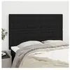vidaXL Têtes de lit 4 pcs Noir 72x5x78/88 cm Tissu