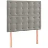 vidaXL Têtes de lit 2 pcs Gris clair 100x5x78/88 cm Velours