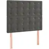 vidaXL Têtes de lit 2 pcs Gris foncé 100x5x78/88 cm Velours