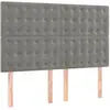 vidaXL Têtes de lit 4 pcs Gris clair 72x5x78/88 cm Velours