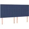 vidaXL Têtes de lit 4 pcs Bleu 80x5x78/88 cm Tissu