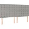vidaXL Têtes de lit 4 pcs Gris clair 90x5x78/88 cm Tissu