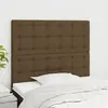 vidaXL Têtes de lit 2 pcs Marron Foncé 80x5x78/88 cm Tissu