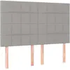 vidaXL Têtes de lit 4 pcs Gris clair 72x5x78/88 cm Tissu
