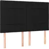 vidaXL Têtes de lit 4 pcs Noir 72x5x78/88 cm Tissu