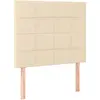 vidaXL Têtes de lit 2 pcs Crème 100x5x78/88 cm Tissu
