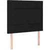 vidaXL Têtes de lit 2 pcs Noir 100x5x78/88 cm Tissu