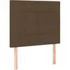 vidaXL Têtes de lit 2 pcs Marron Foncé 100x5x78/88 cm Tissu